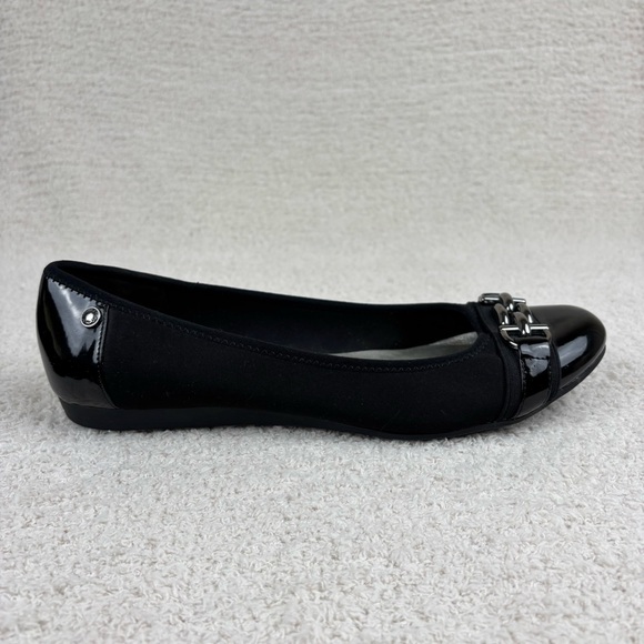 Anne Klein Sport Shoes Womens 11M Black Alexa Horse Bit Chain Ballet‎ Flats - Picture 1 of 11